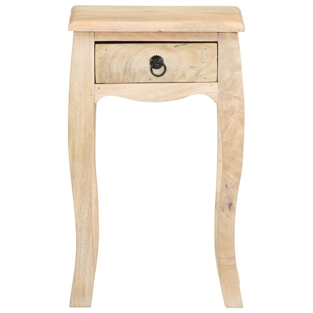 Bed Cabinet Brown Solid mango wood Compact Bedside Table Square