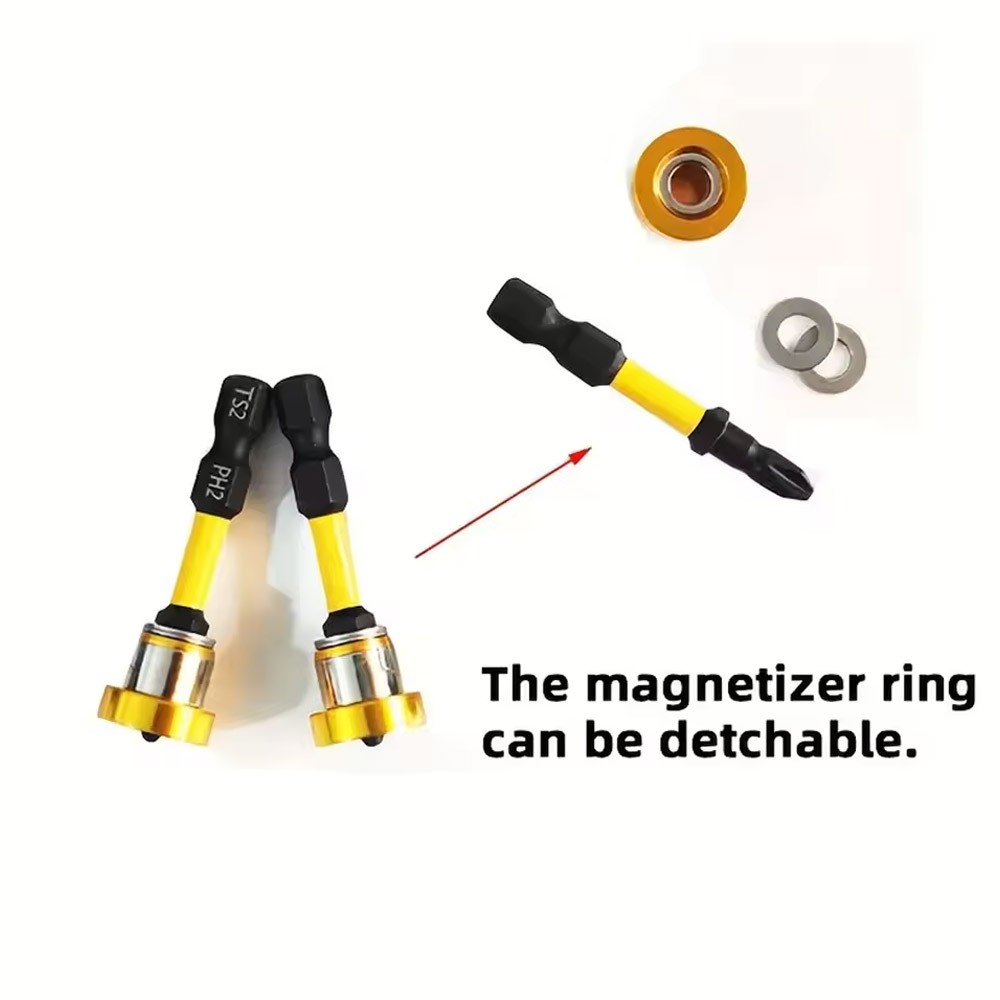 50mm 5pcs Magnetic Drywall Screw Bits Setter Kit Positioning Screwdriver Bits