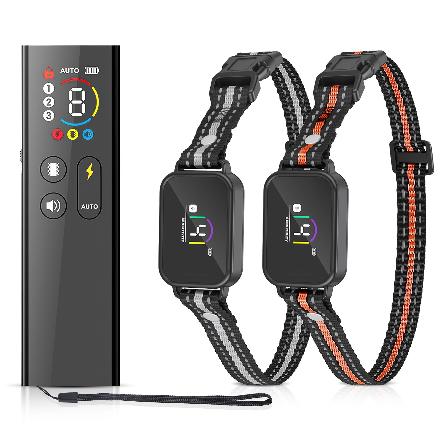 2-in-1 Dog Shock and Bark Collar Dog Training Collar 3300FT Long Remote Range