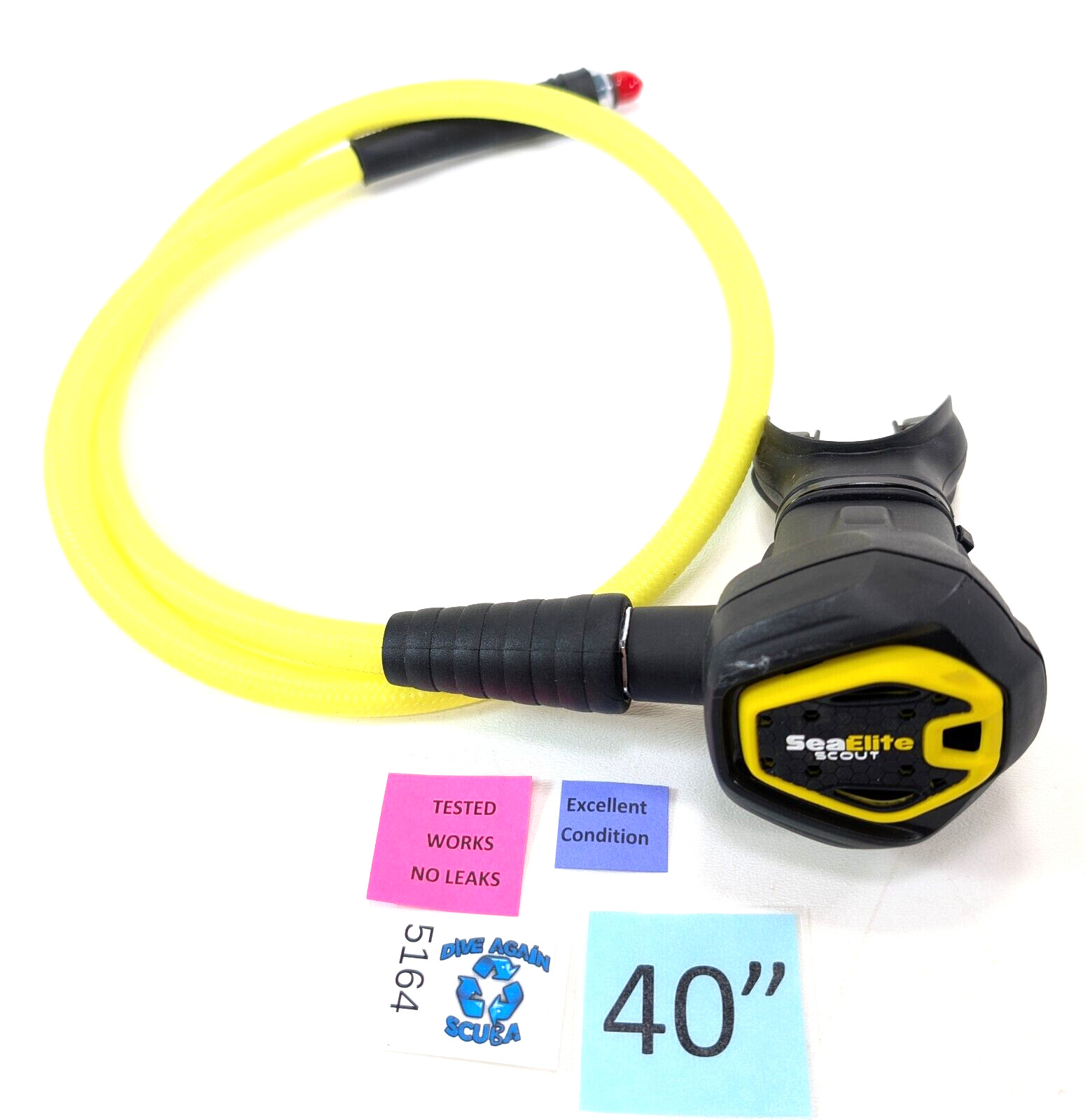 Sea Elite Scout Compact Octo / Octopus 2nd Stage Regulator 40" Braided Hose
