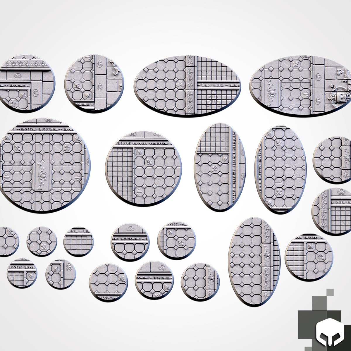 Royal Palace Bases | Txarli Factory | Round/Oval | Miniature | 3d Print | Mini
