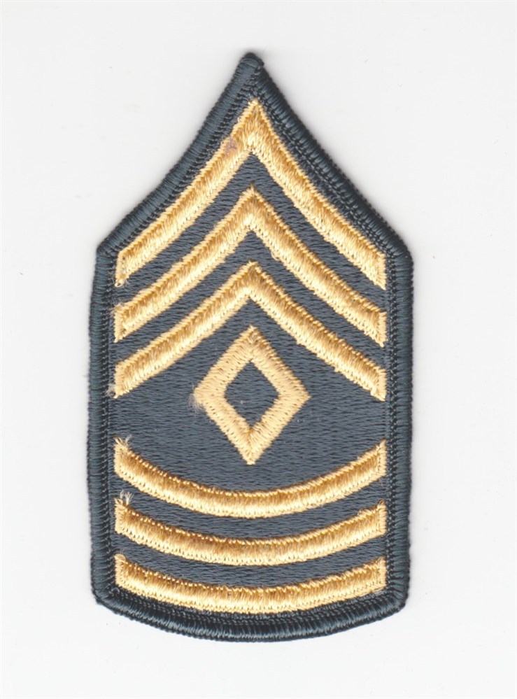 Army Chevron: First Sergeant, Female (single) - 2", AG