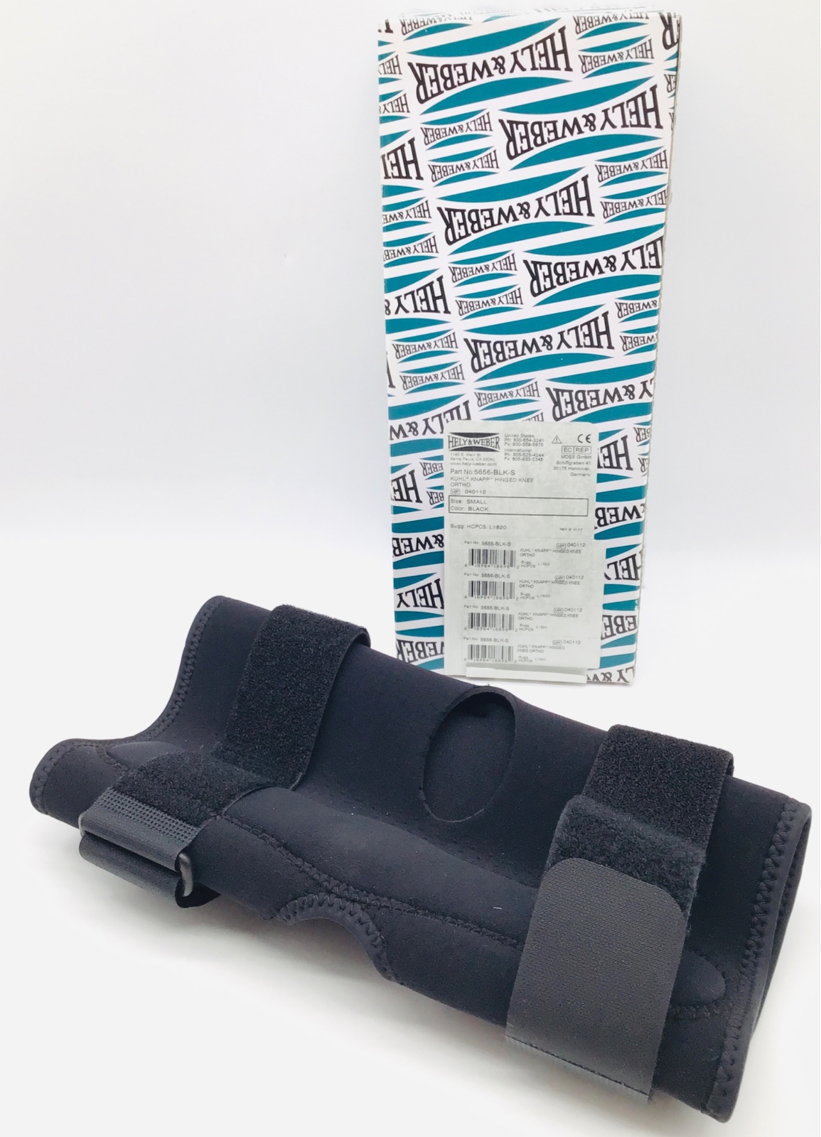 Hely & Weber 5656 Kuhl Knapp Hinged Knee Ortho Brace Support Small Black - NEW