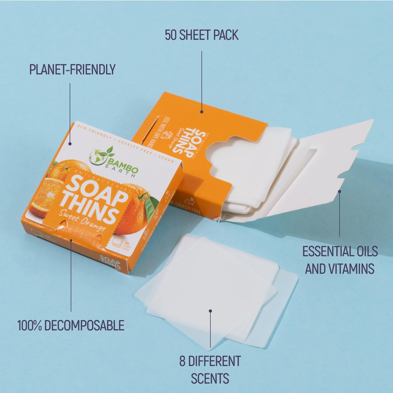 400 Sheets Paper Soap Strips For Hand Washing - 8 Pack Portable Pocket Travel...