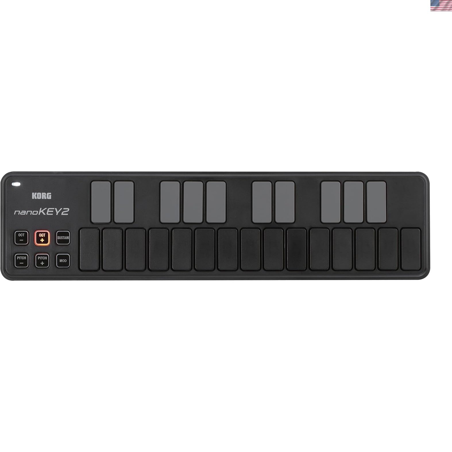 Lightweight Black 25-Key MIDI Controller - Ideal for Electronic Music Producers