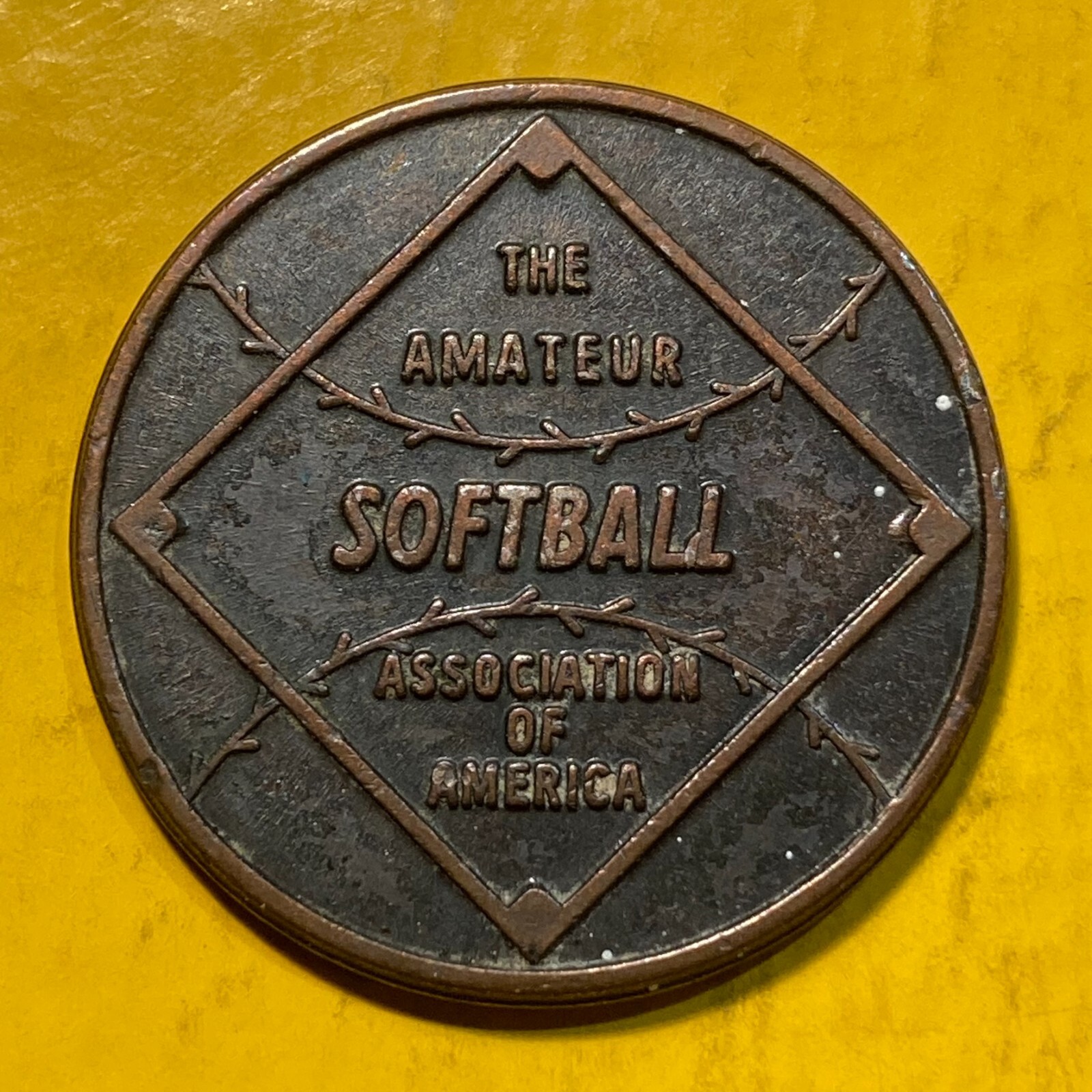 Undated Amateur Softball Association Of America "Horse's Ass" Bronze Token 12g