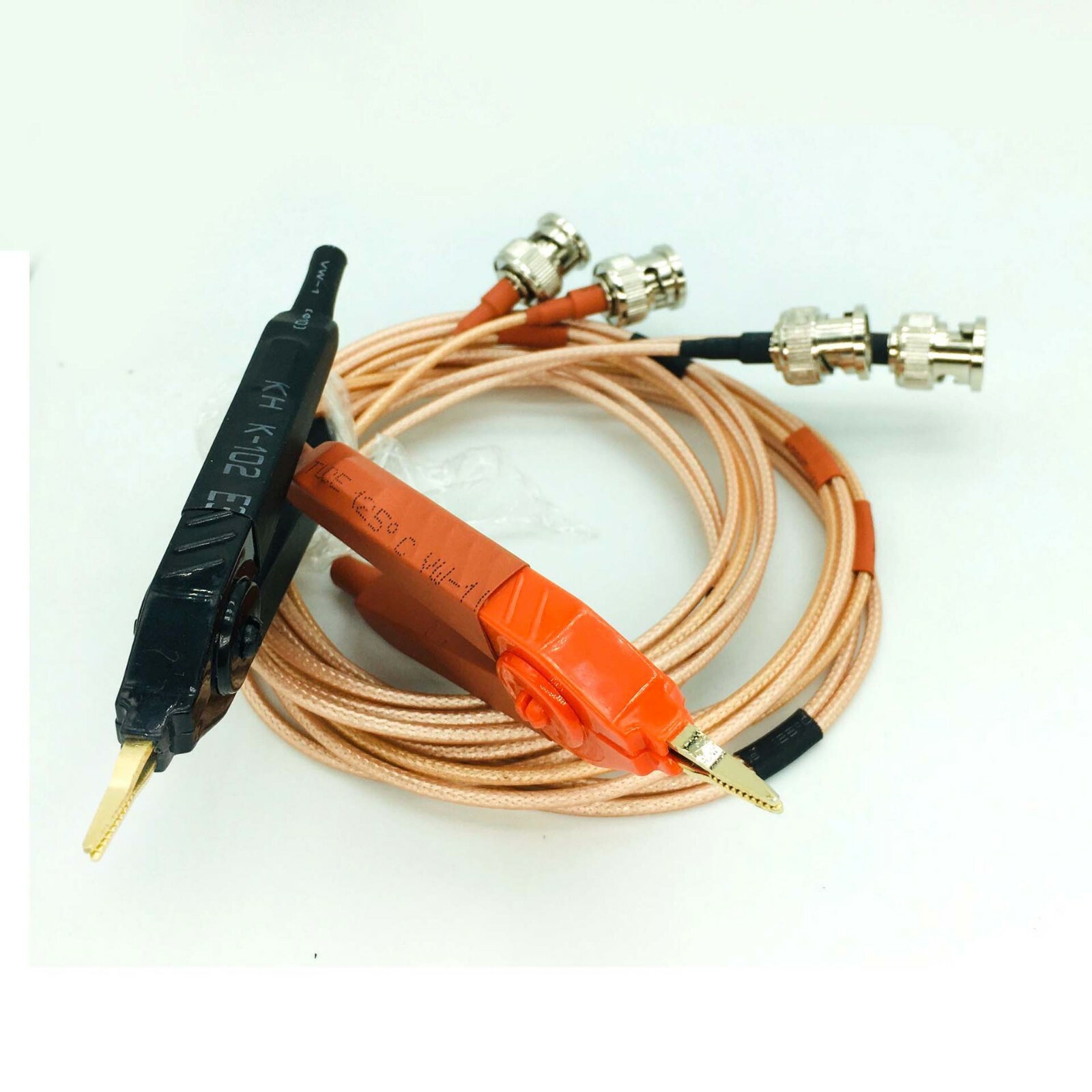 4BNC TO LCR Kelvin Clip Alligator clip RG316 cable 50 ohms 50cm for Oscilloscope