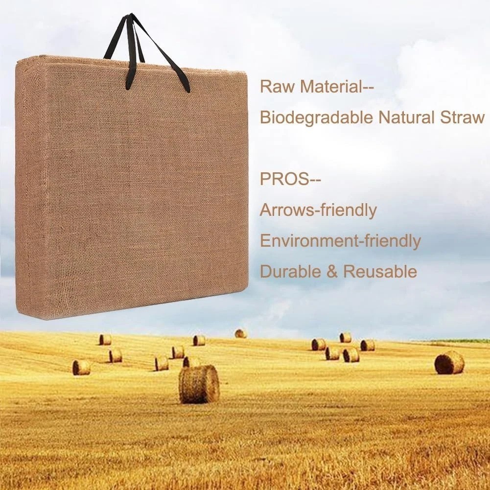 20'' Rectangular Straw Target for Archery - Ideal for Recurve & Traditional Bows