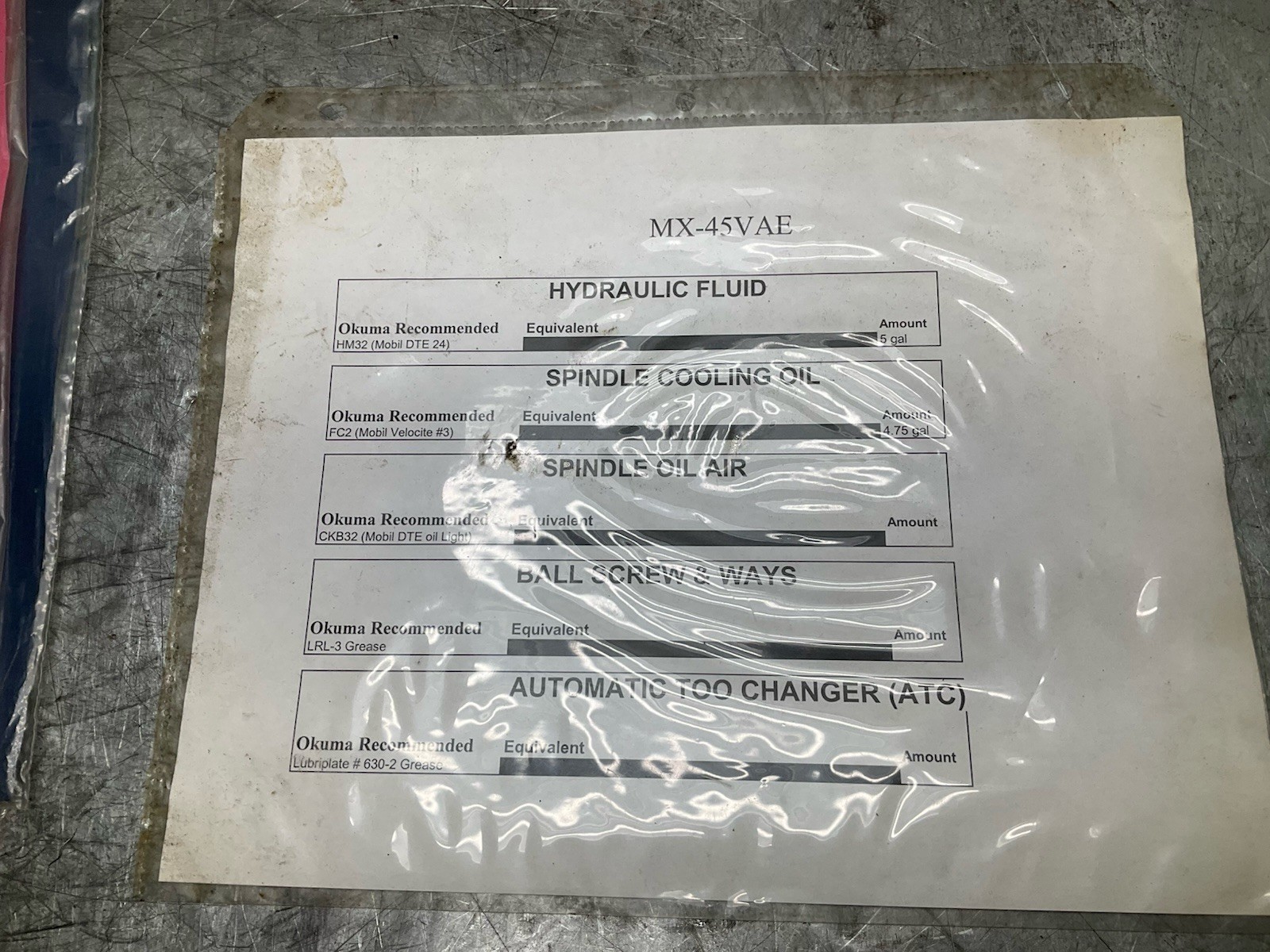 Okuma MX-45VAE OSP7000M OSP700M Manuals 12ea