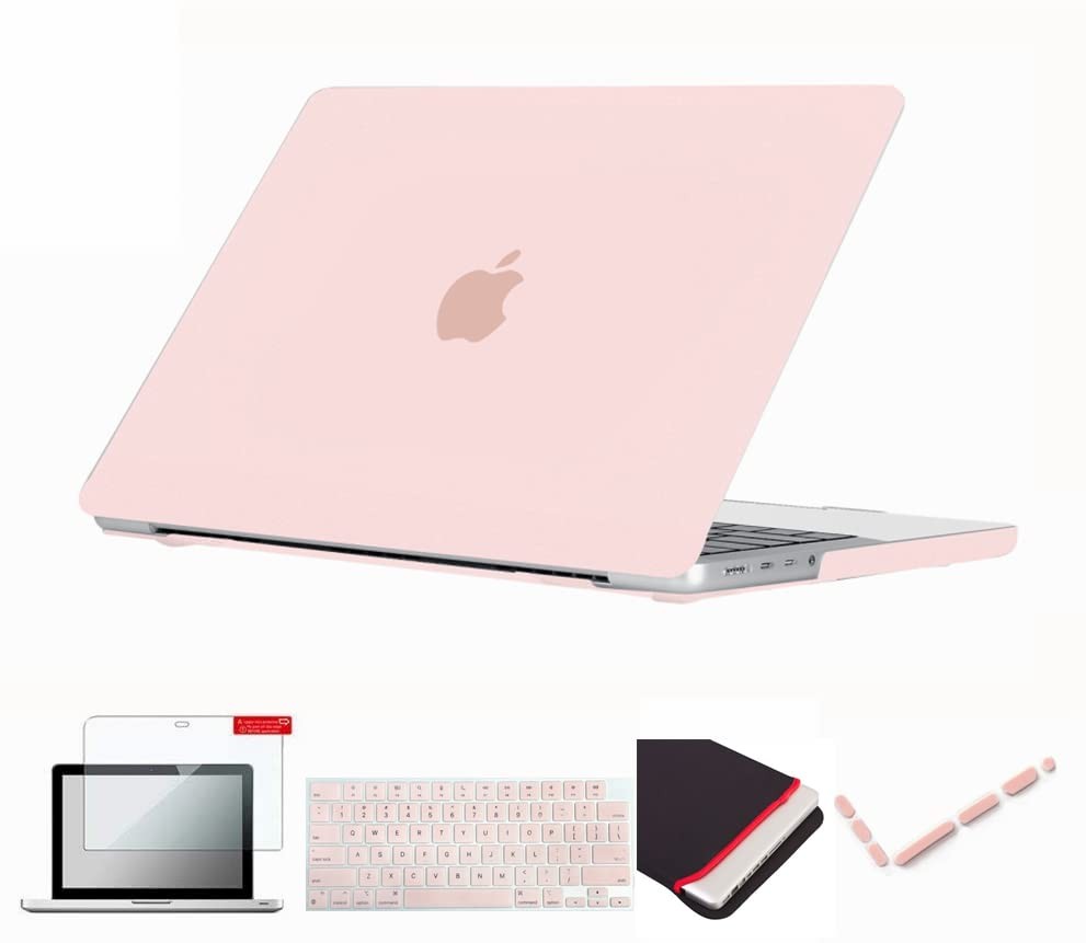 for MacBook 14 inch Case 2026-2021 M5 M3 M2,Chalk Pink