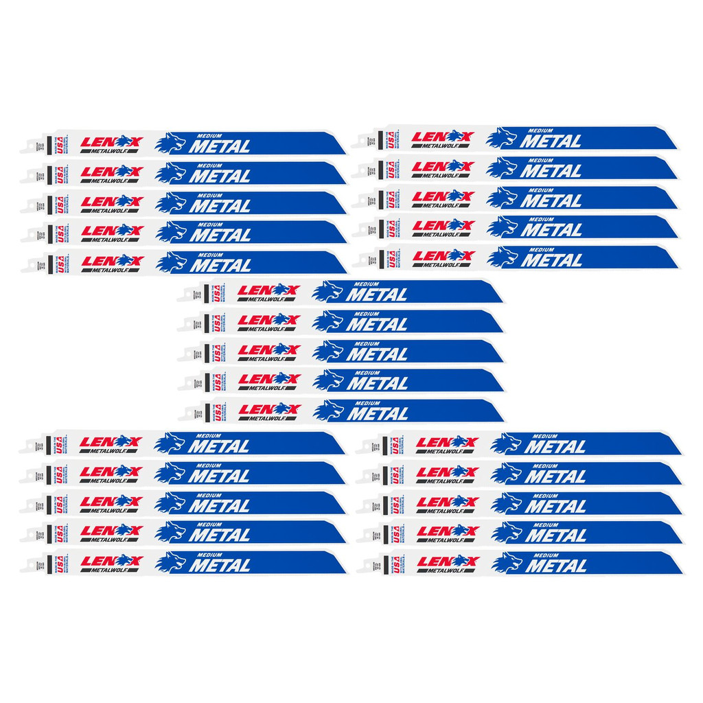 LENOX Lazer Metal Cutting Reciprocating Saw Blade Bi-Metal 12-Inch 18 Tpi 25/Pk