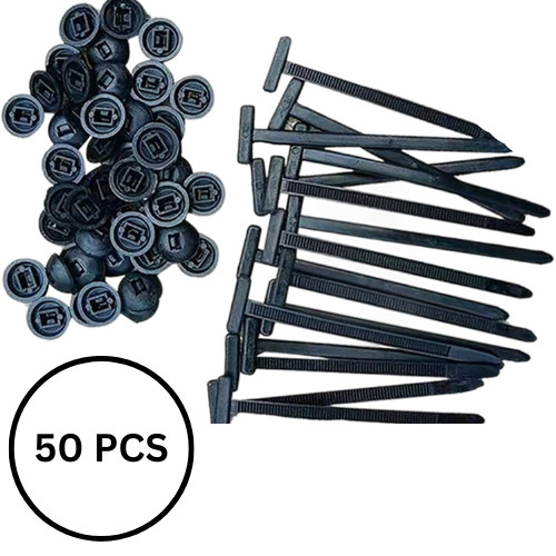 50Heavy Duty Nylon Universal Cable Tie Buckle Self Locking Nylon Zip Ties Holder