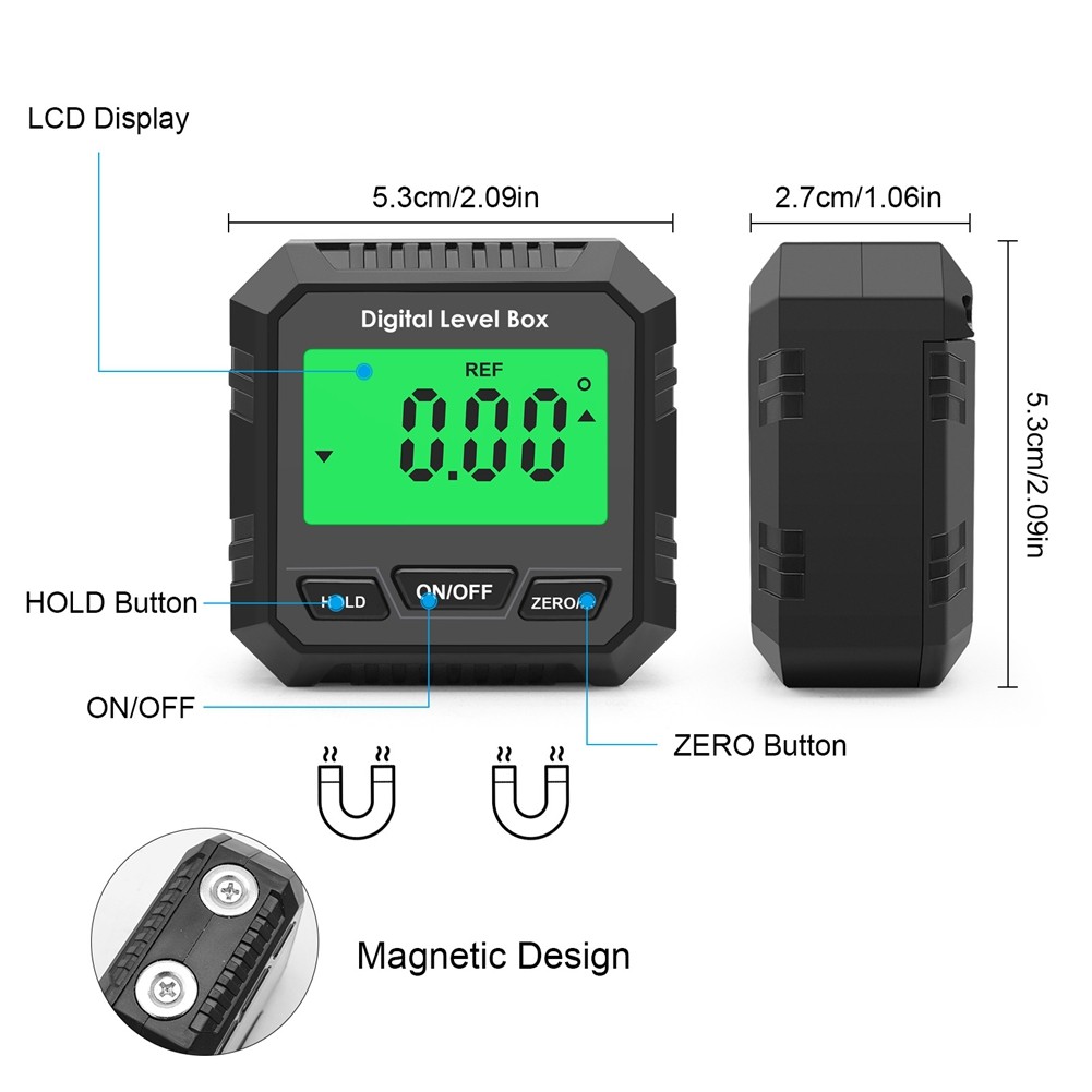 Universal Bevel Box 90 Degree Electronic Digital Protractor Inclinometer9281