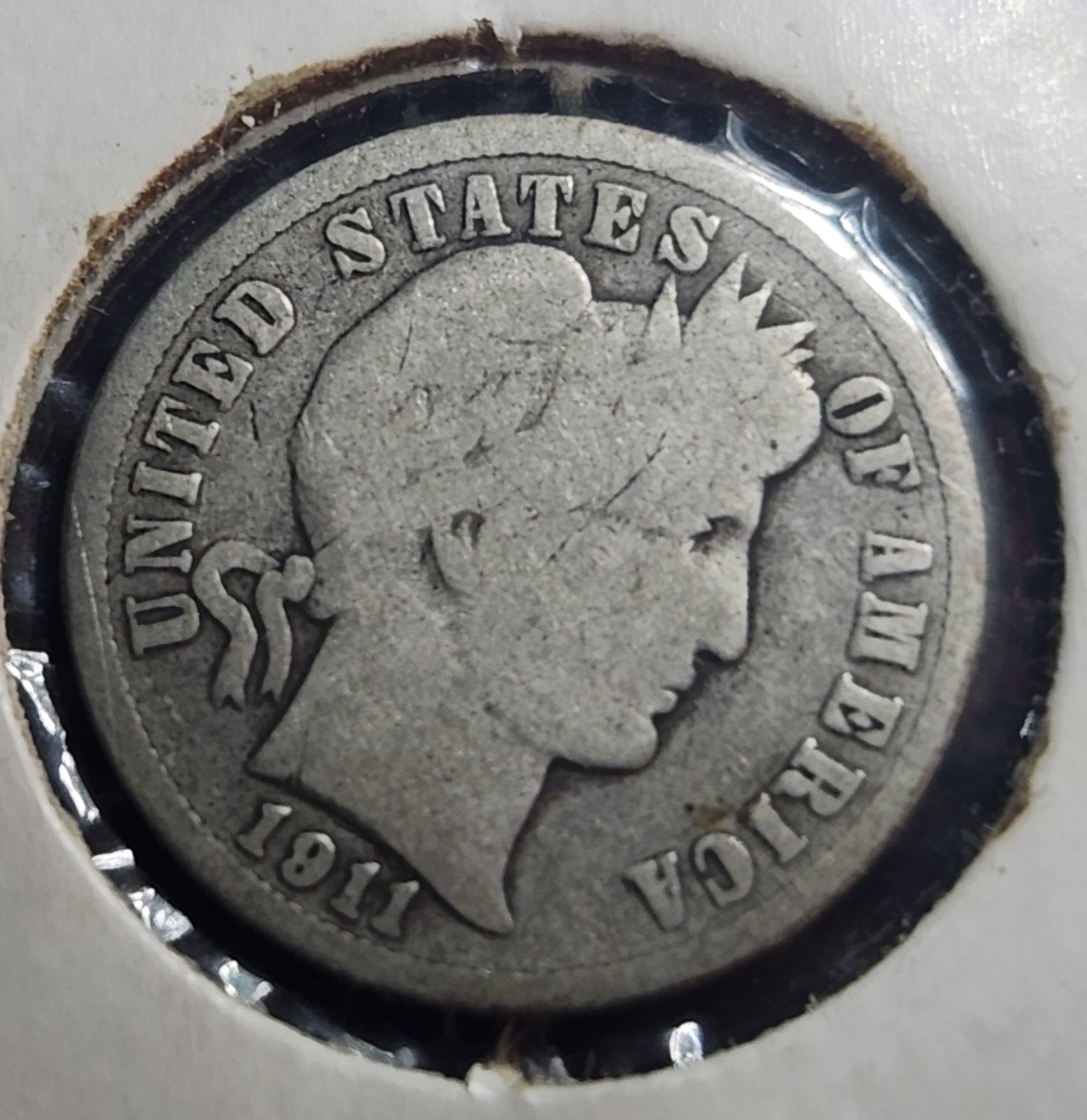 SUPER RARE 1911 S BARBER DIME WITH DD ON DATE, AMERICA, ONE DIME