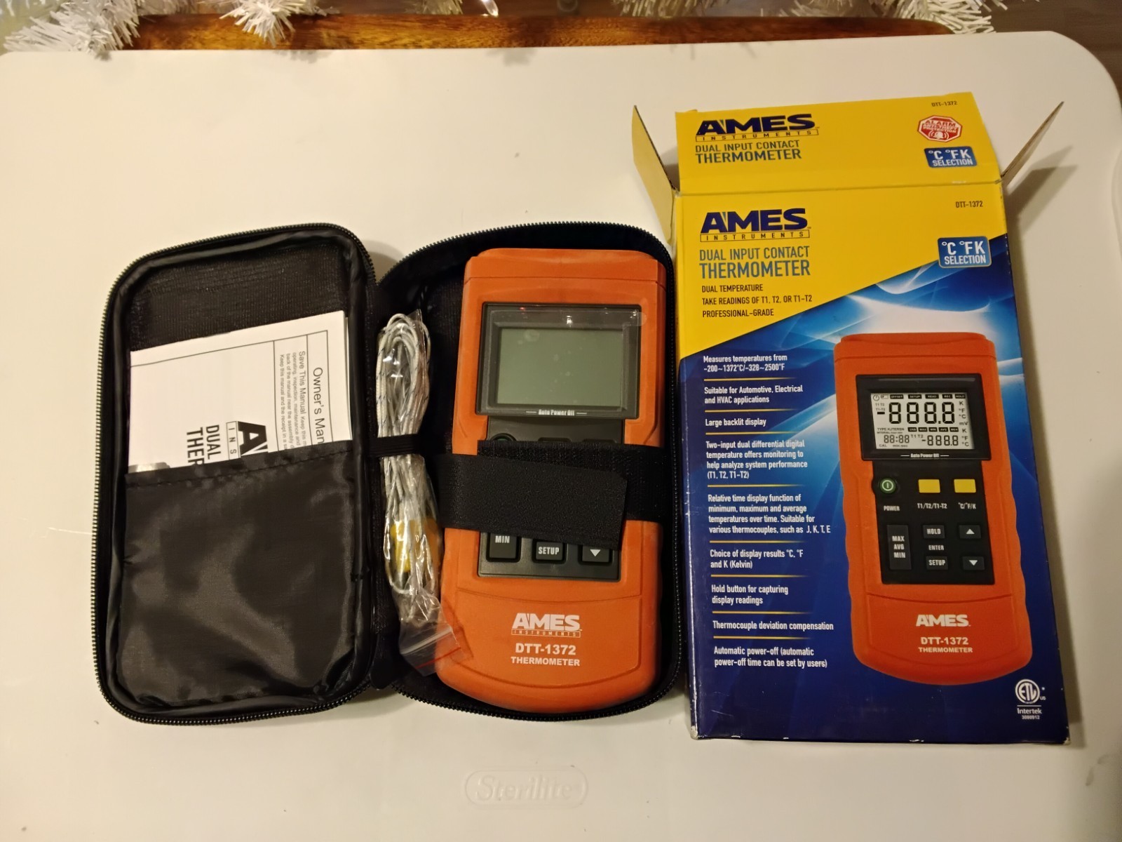 Ames Dual Input Contact Thermometer DTT-1372 NEW in Box Unused