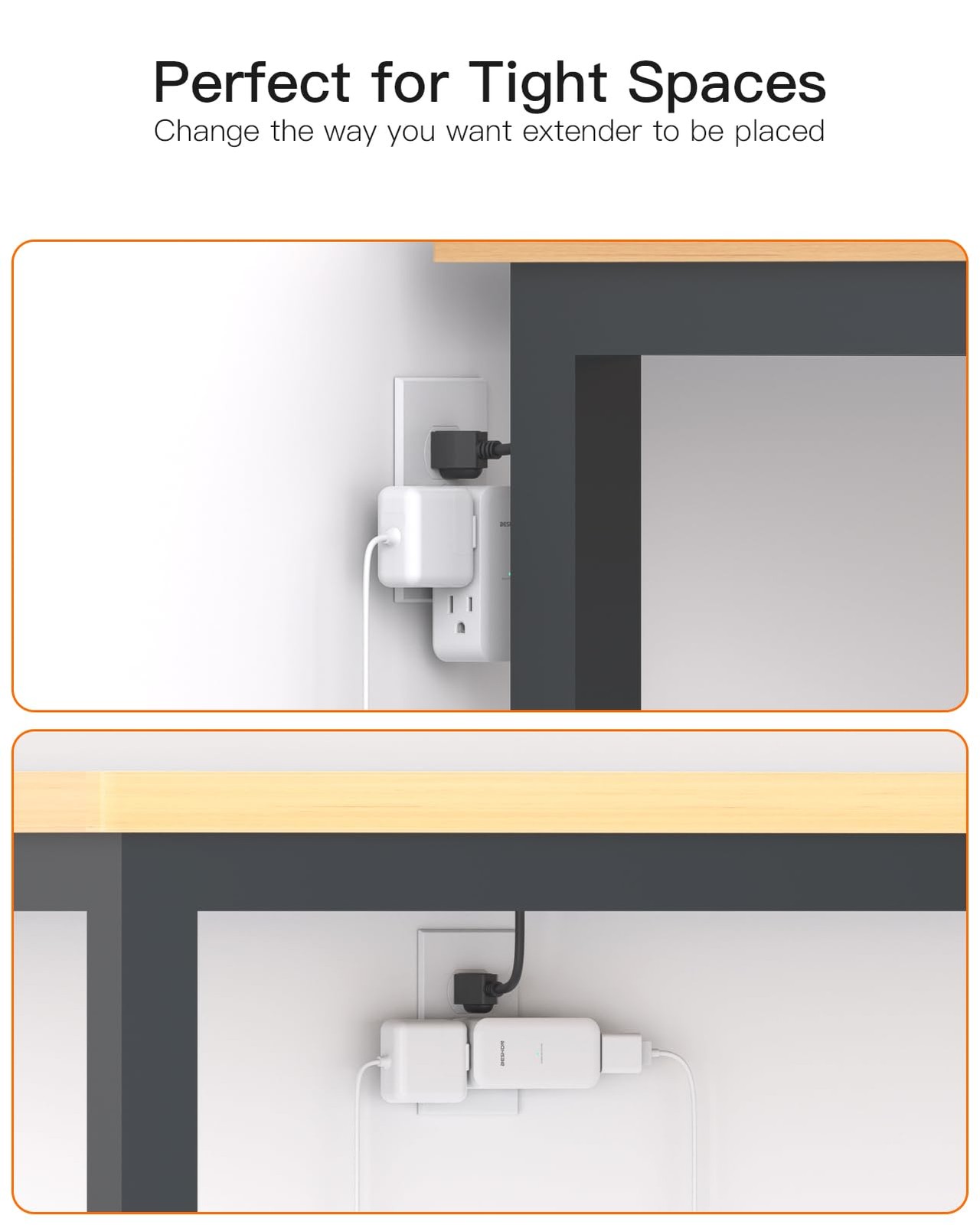 Surge Protector Outlet Extender Rotating Plug 6 AC Wall Adapter Splitter