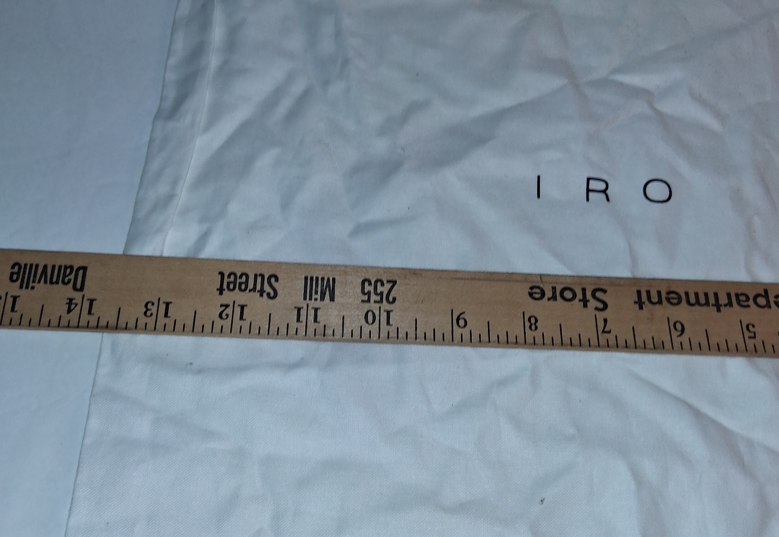 IRO branded cotton dust bag