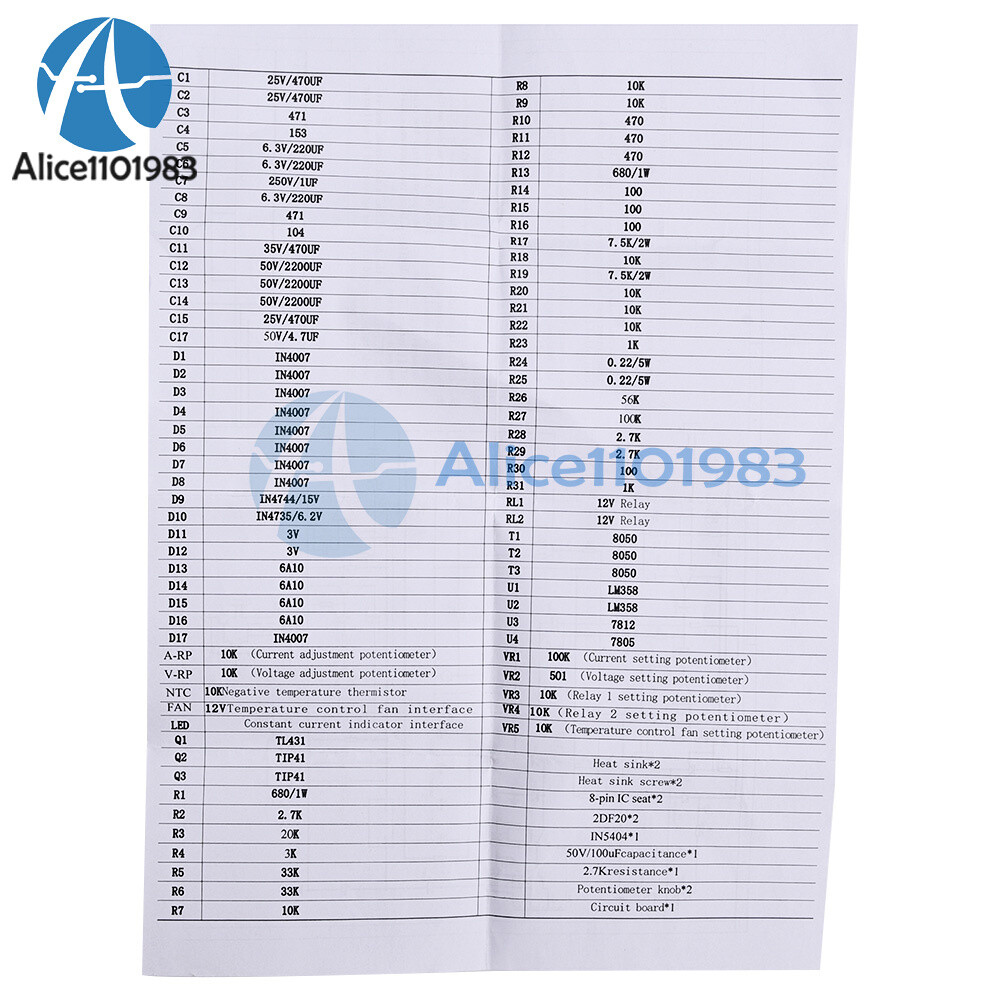 Adjustable Power Supply 0-30V 0-5A Constant Voltage And Current Board Diy Kit