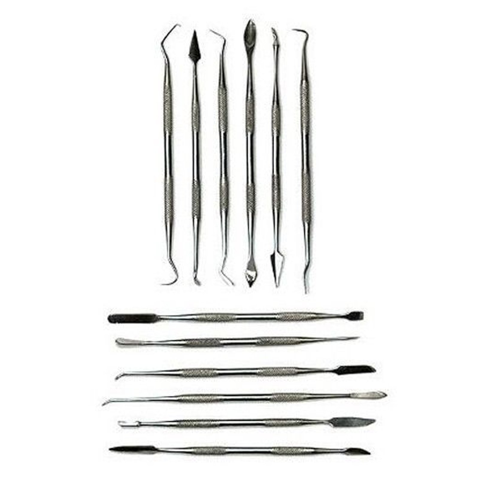 Dual Sided 12pc Wax Clay Carving Pick Spatula Tool Set with Case Arts and Crafts