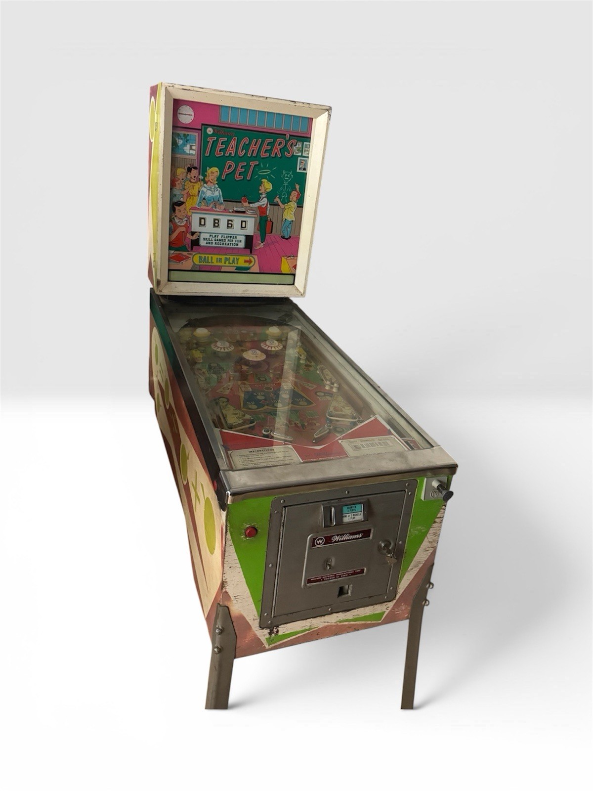 1965 Williams "Teacher's Pet" Pinball Machine - Vintage EM Classic