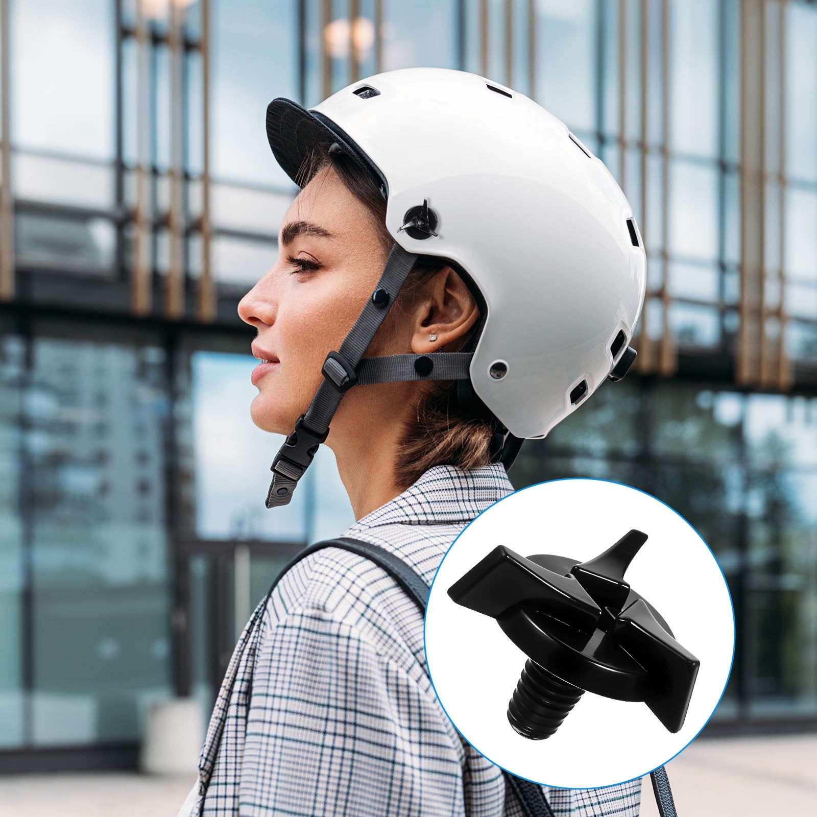 12 PCS Motorcycle Helmet Visor Screws, 2.2cm x 1.6cm, Black, Silver
