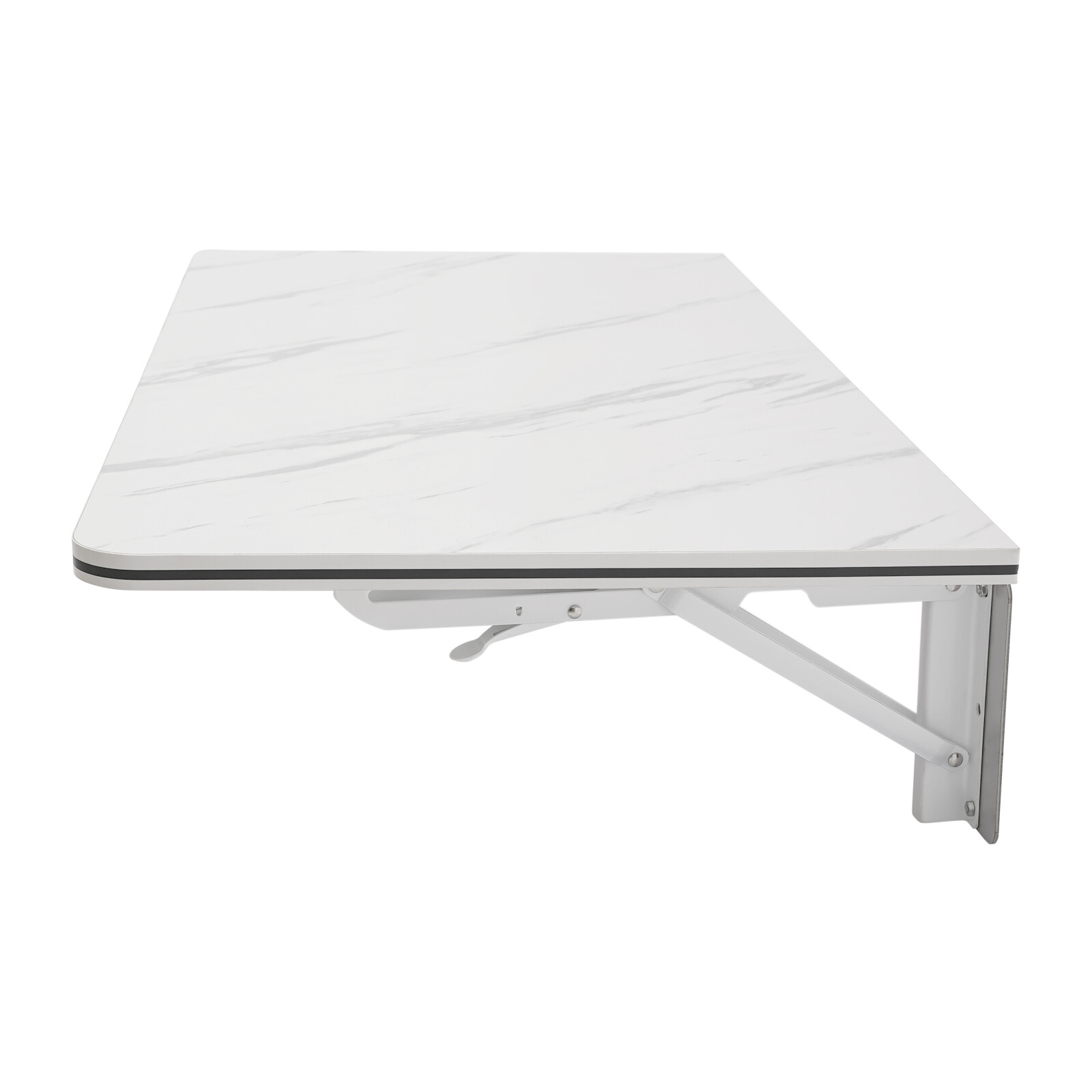 White Folding Wall Desk Wall Mounted Folding Table Rectangular Wall Desk 80x40cm