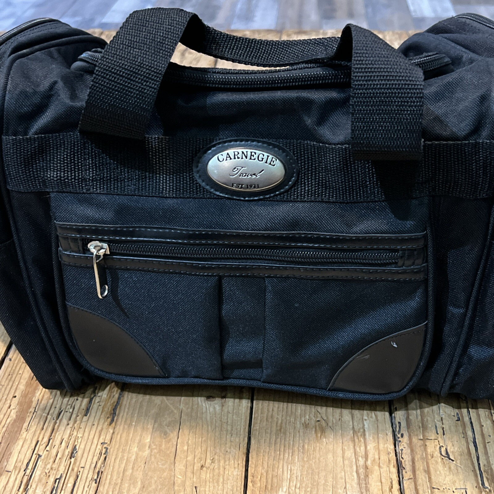 Carnegie Medium Travel Bag With Cross Body Strap Black