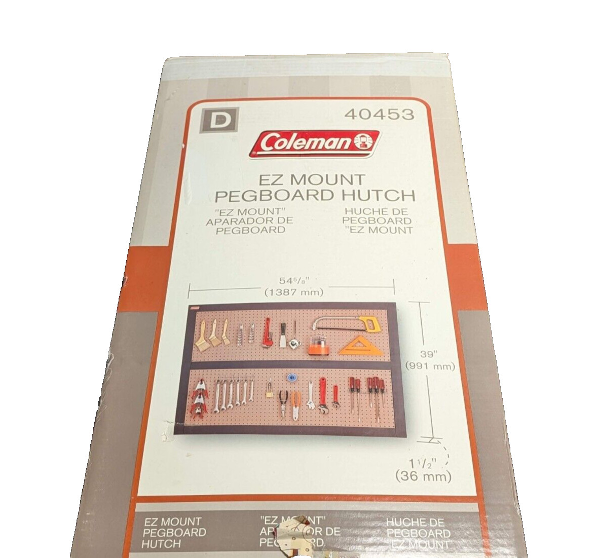 Coleman 40453 EZ Mount Pegboard Hutch 54-5/8" x 39" USA