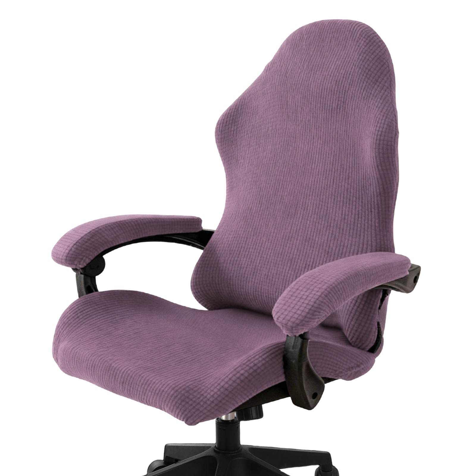 1Set Office Chair Cover, Desk Chair Cover with Armrest Covers, Purple