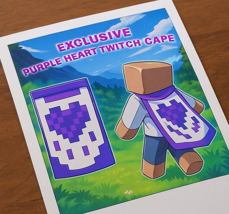 Minecraft Purple Cape (GLOBAL Code)  | Exclusive | Java & Bedrock