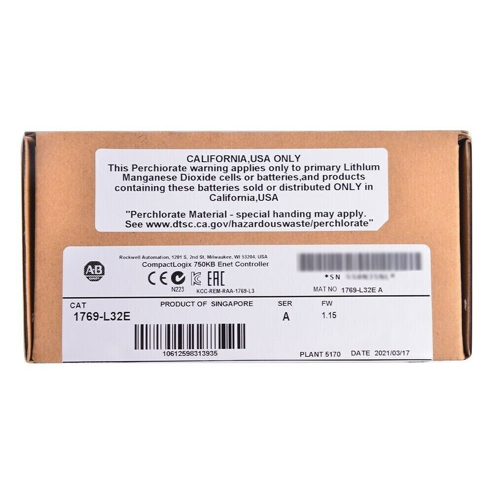 New Factory Sealed AB 1769-L32E SER A CompactLogix EtherNet Processor 1769L32E