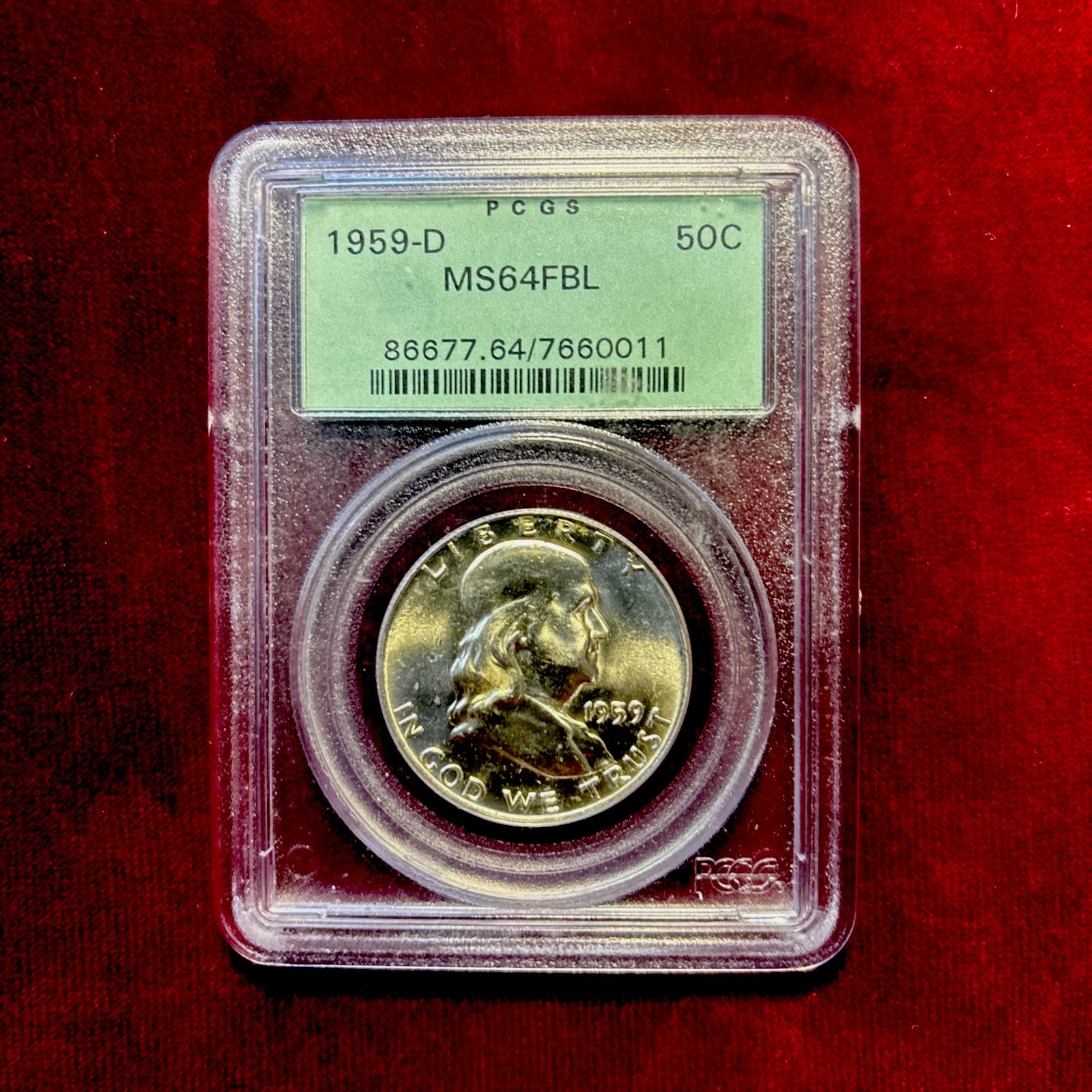 1959-D Franklin Half Dollar MS64FBL PCGS