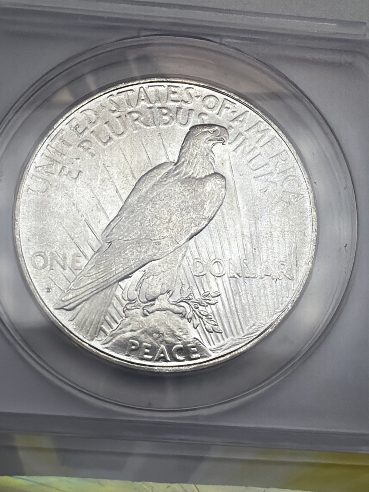 1922 D PEACE DOLLAR ANACS MS63 -VAM 2 90% Silver