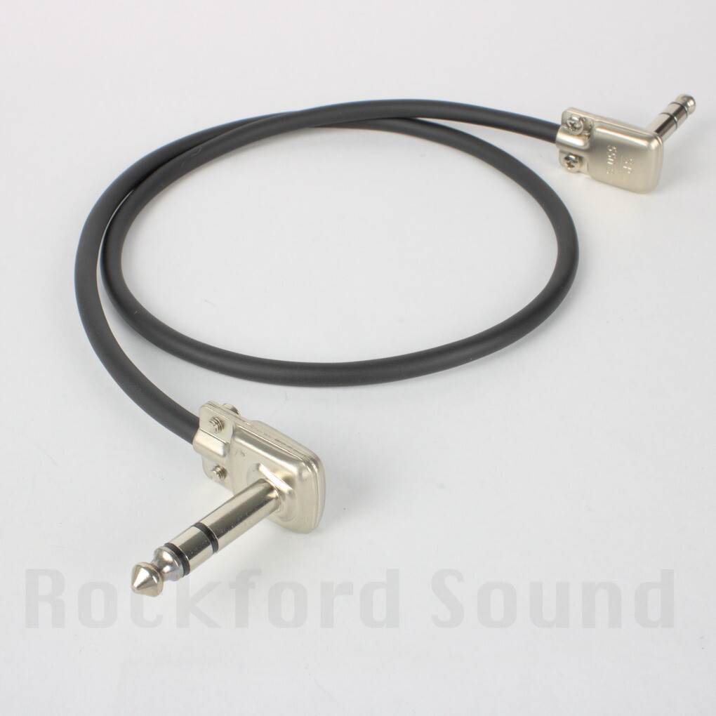 Mogami W2552 Balanced TRS Patch Cable, Right Angle Squareplugs SP550, Black