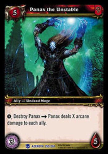 1x  Panax the Unstable - Rare Near Mint Heroes of Azeroth