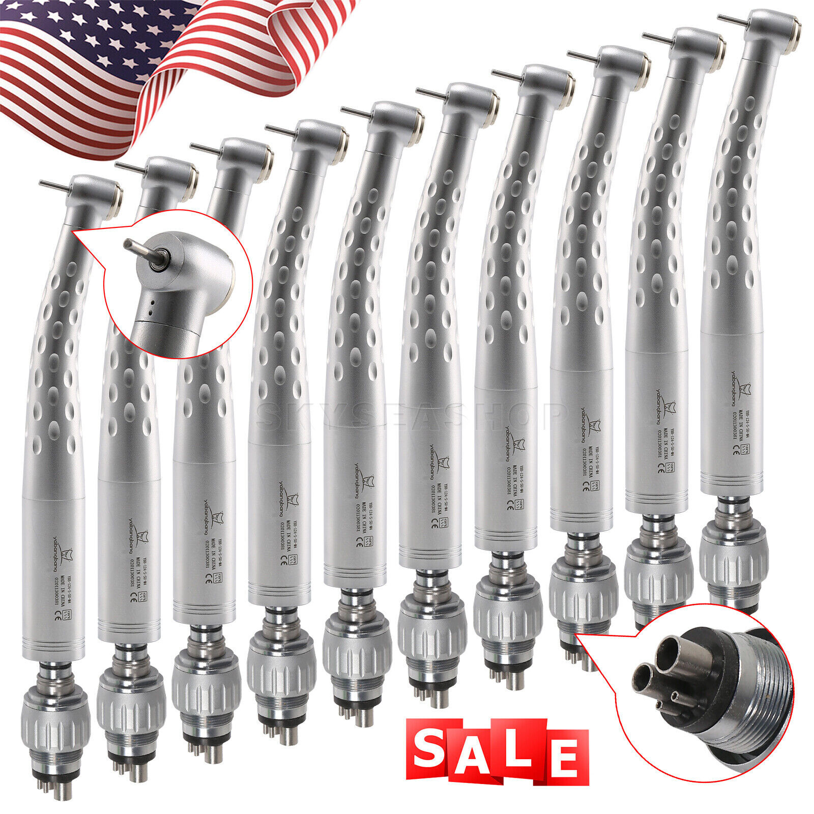 Dental High Speed Handpiece with 4Hole Swivel Quick Coupler Coupling Fit KaVo M4