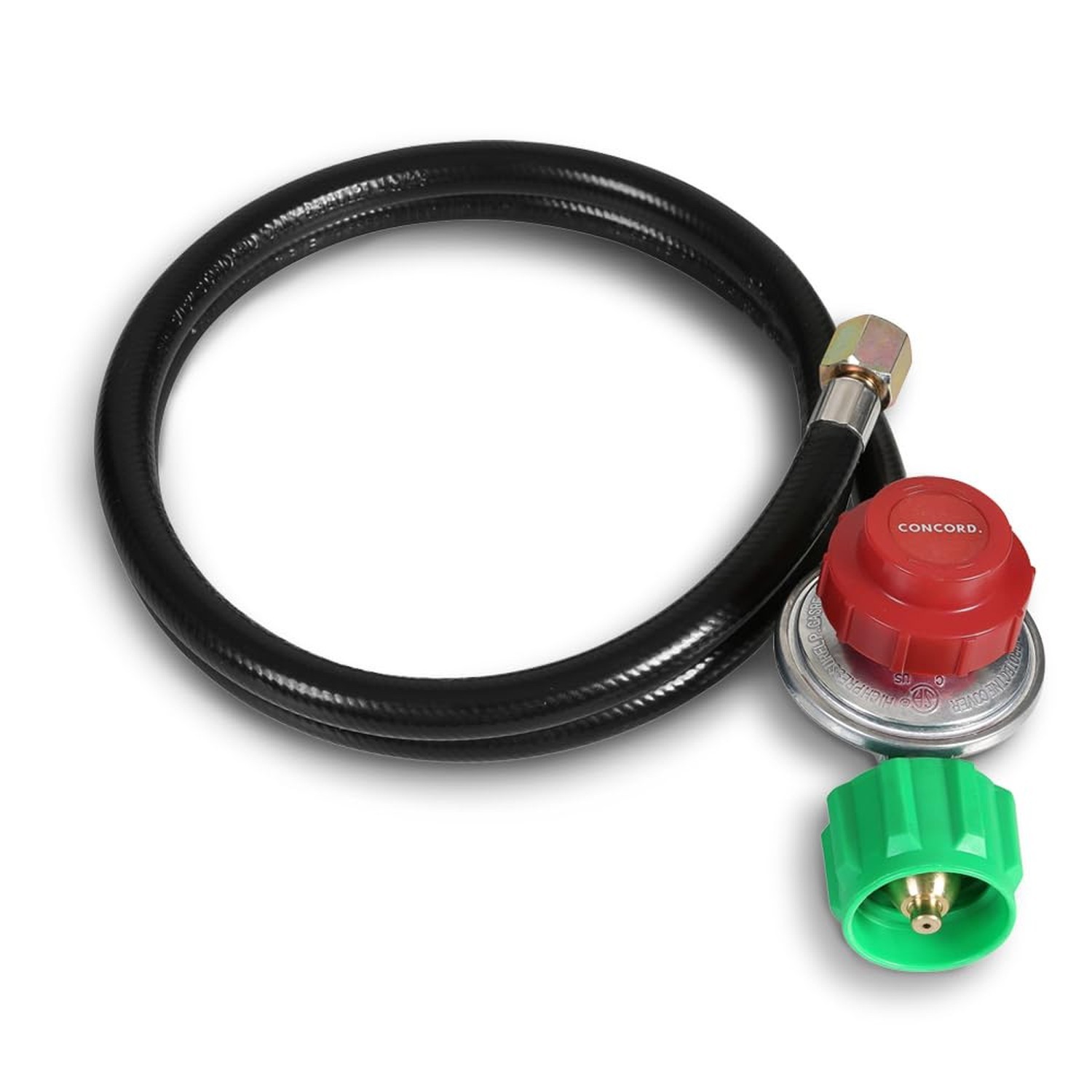 Concord 4 ft 0-30 PSI High Pressure Rubber Adjustable Regulator Hose. QCC-1 T...