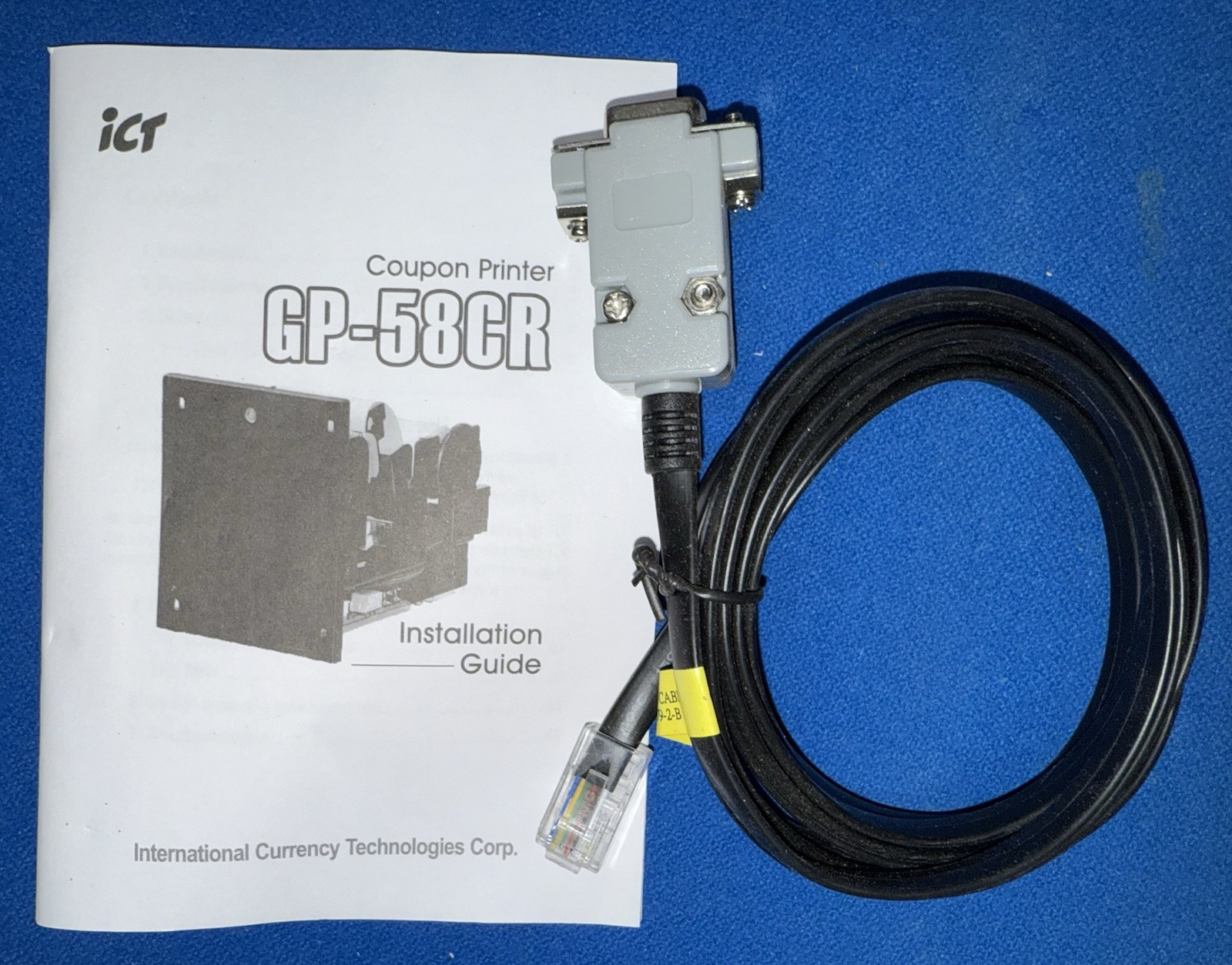New ICT GP58 CR Printer Download Cable WEL-R079 (w/ Instructions Manual)