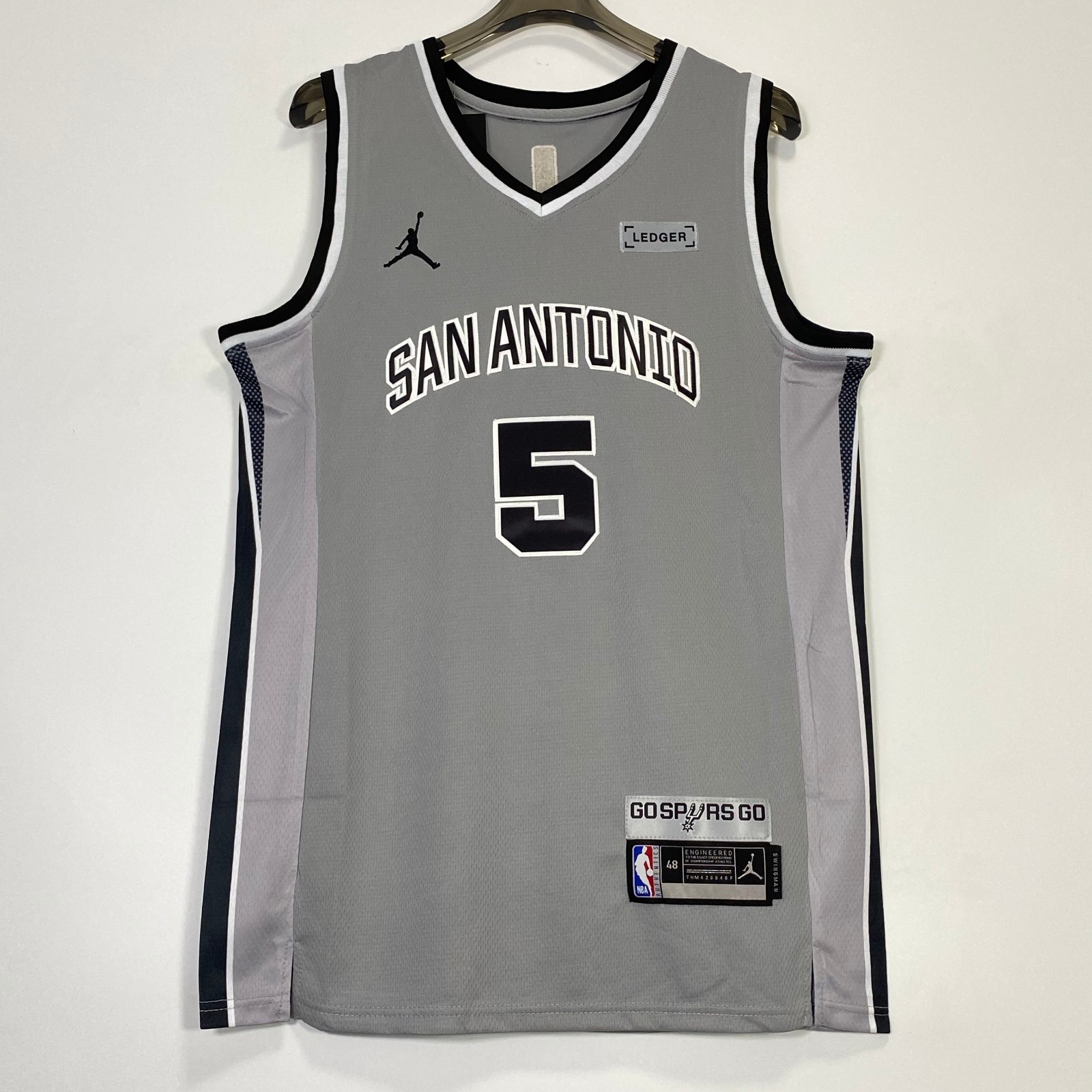 Stephen Castle #5 Grey Embroidered Jersey S-2XL