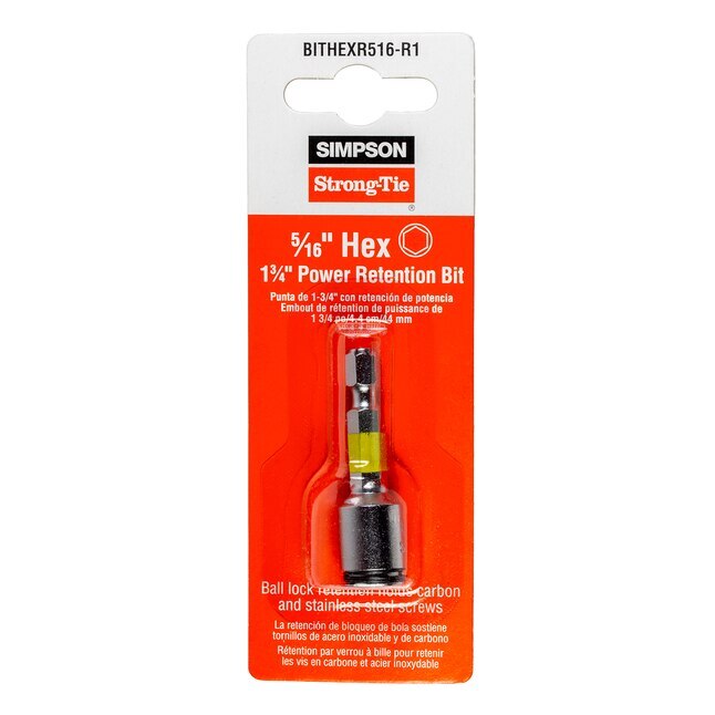 Simpson Strong-Tie 5/16" Hex 1 3/4" Power Retention Bit BITHEXR516-R1