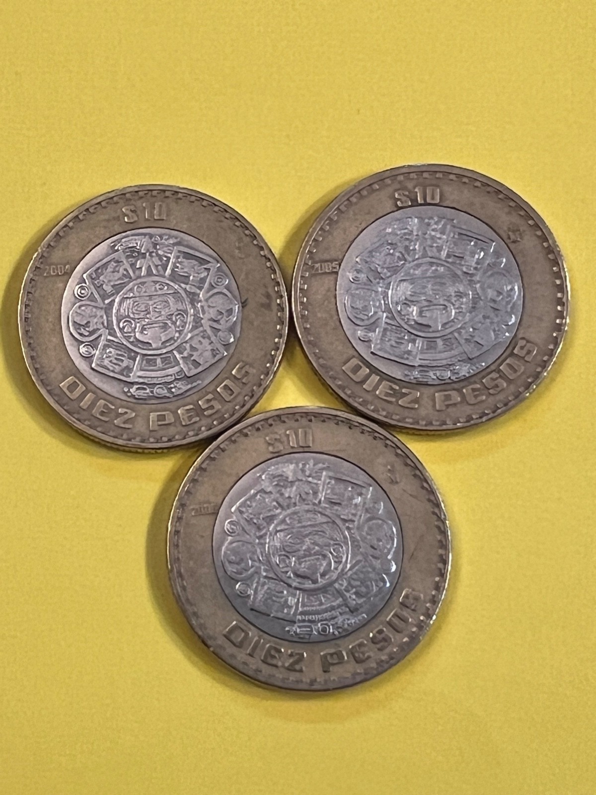 COIN MEXICO 2004-2005-2006 10 PESOS FREE SHIPPING
