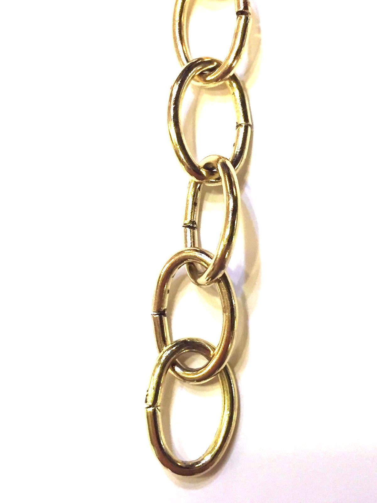 3' Polished Brass Plated Baby Oval Chandelier Chain Sid-Cut Decorative .