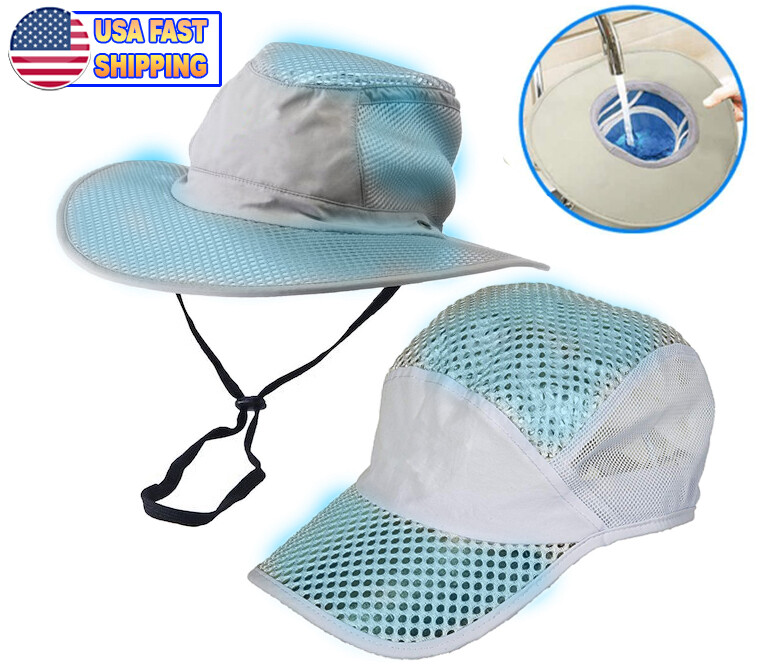Polar Hydro Evaporative Cooling Hat UV Reflective Protection Bucket Solar Cap