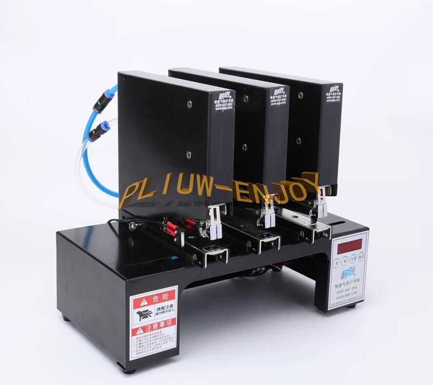 Three-head Pneumatic Stapler Electric Binding Machine Automatic Stapling Machine