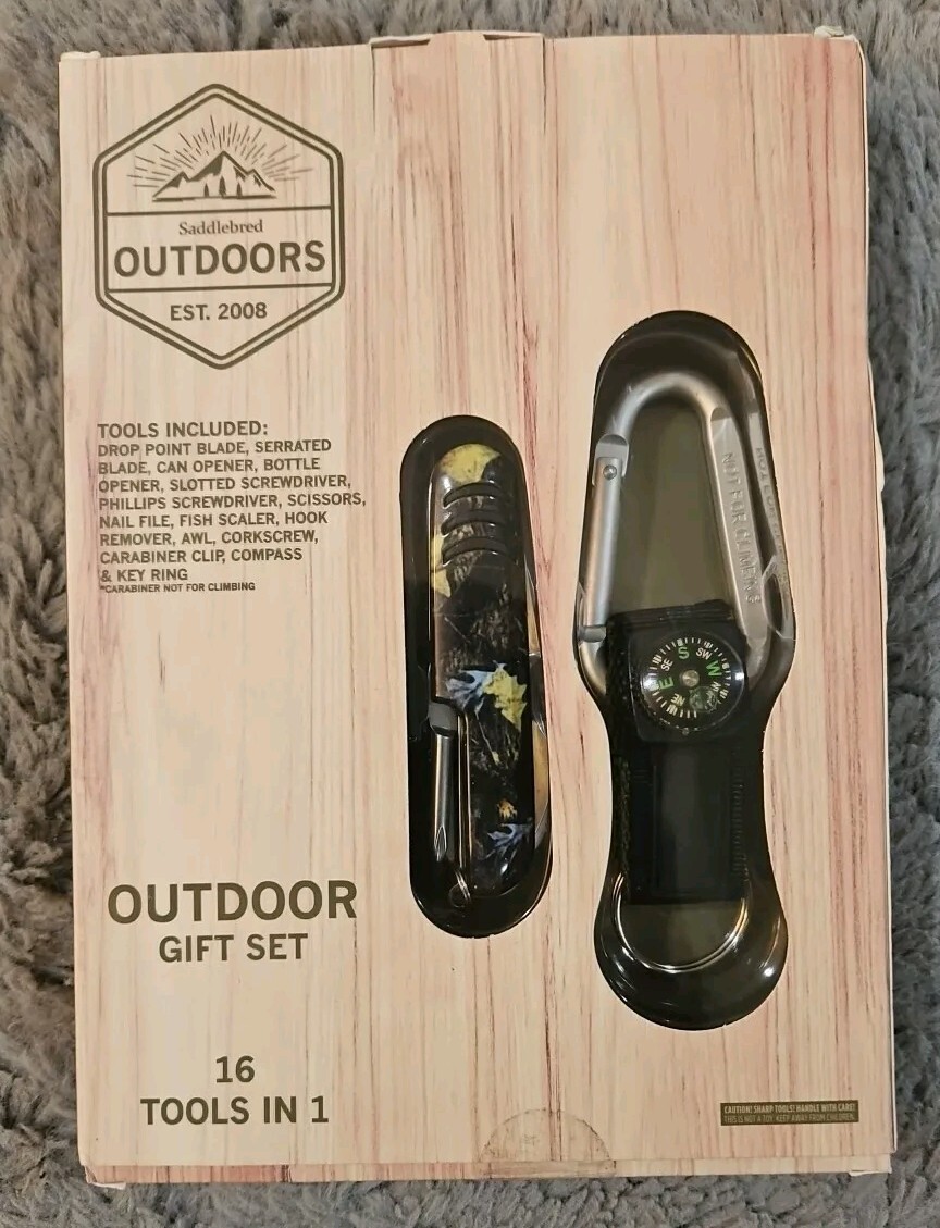Saddlebred Outdoor 16 Tools in 1 Double Tool Gift Set - New