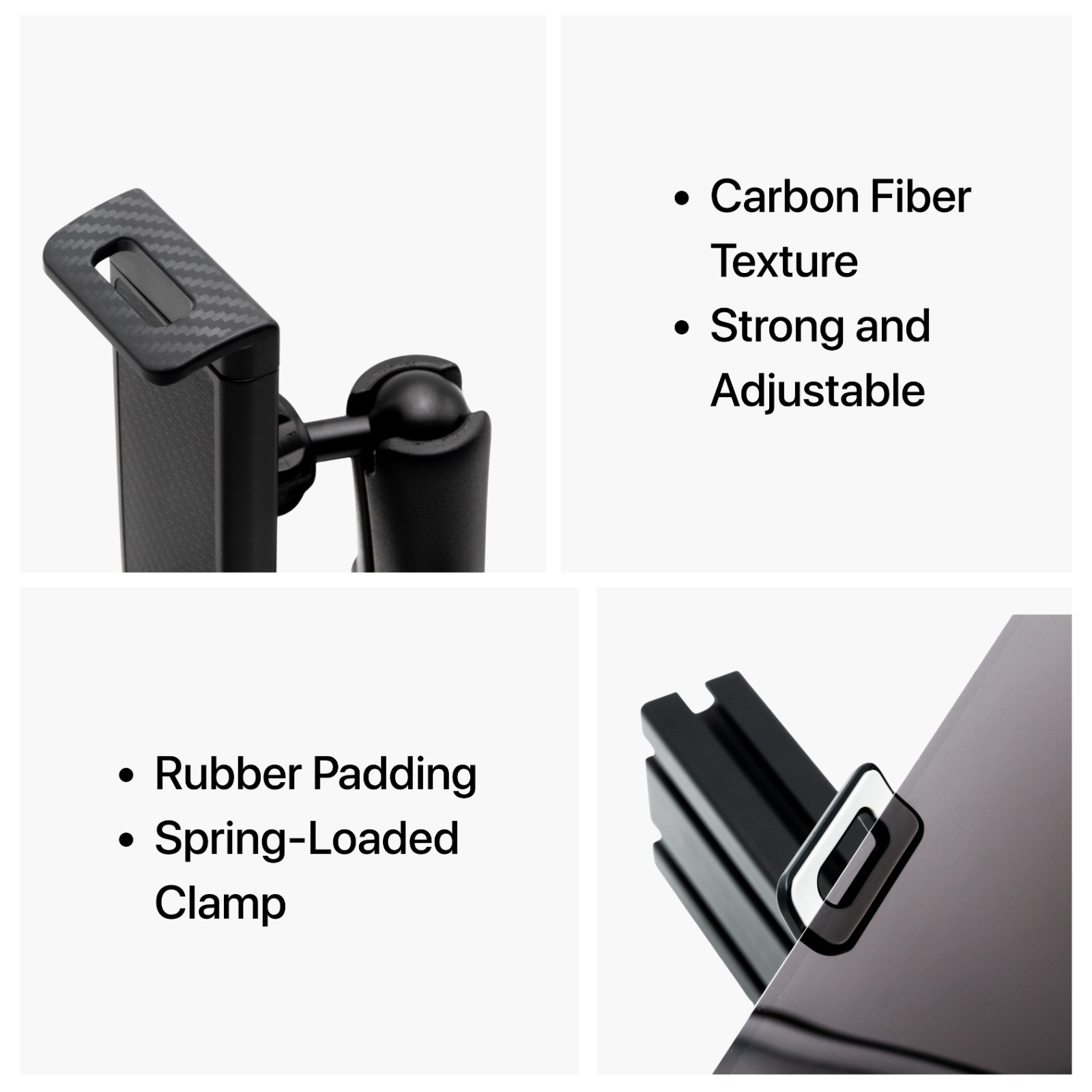 Heavy-Duty Tablet Holder for Sim Rig | Adjustable Swivel Mount | Sim Racing |