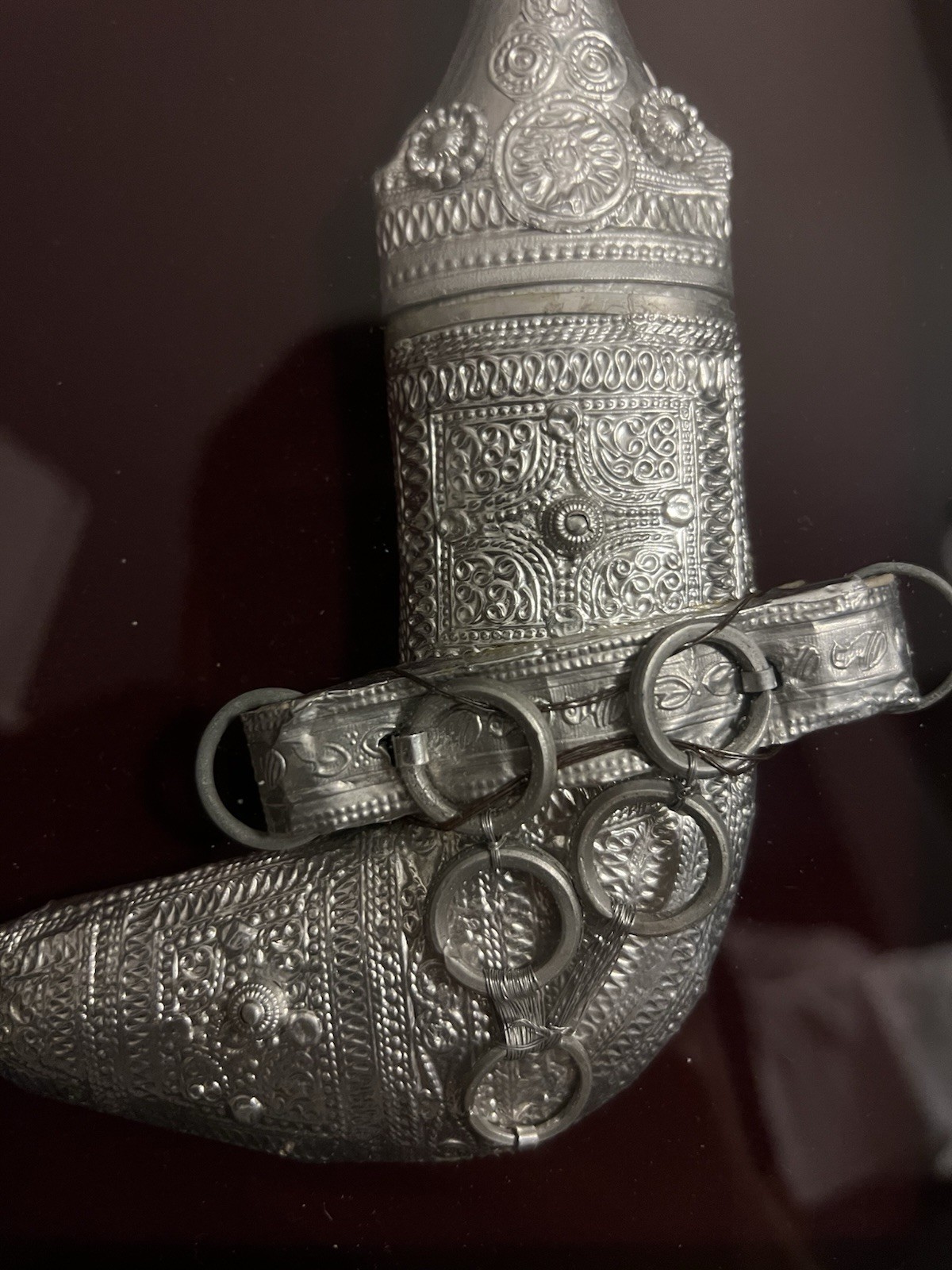Ceremonial Dagger Khanjar Oman Framed Unique