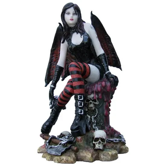 Veronese Design 2008 Goth Girl Angel Dark Wings Vamp Skull Fantasy