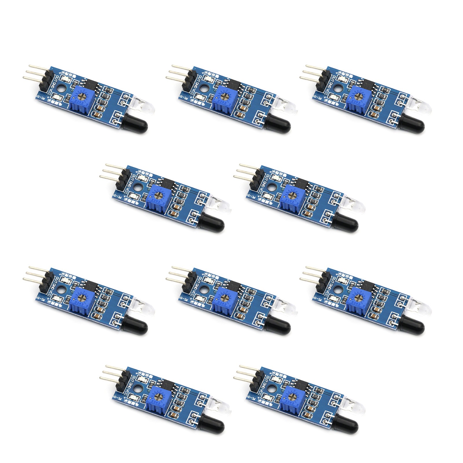 10PCS Smart Car Robot IR Infrared Obstacle Avoidance Sensor Replacement