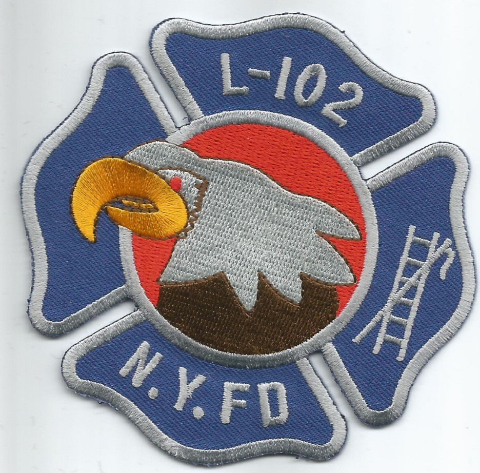 New York City - FDNY Ladder - 102 "Eagle", NY (4" x 4" size) fire patch